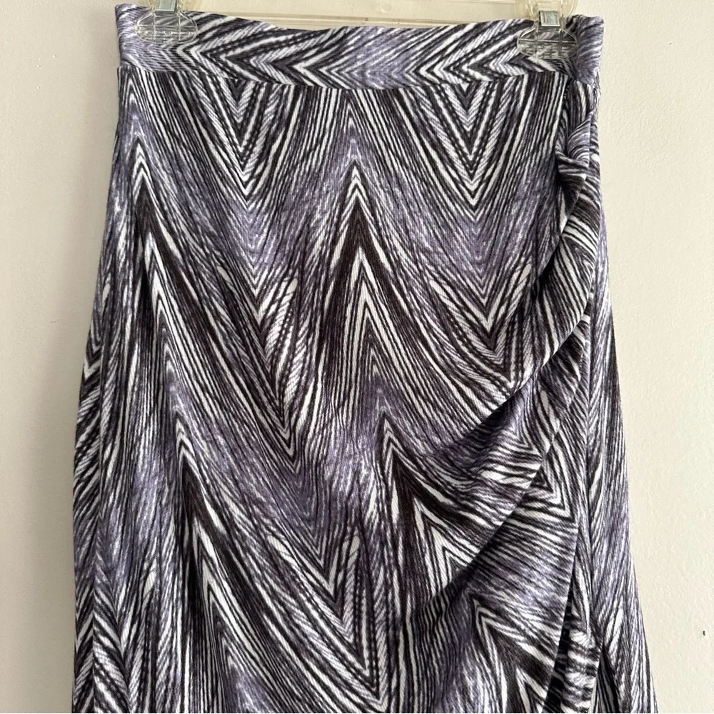 Maeve‎ • Abstract Jersey Faux Wrap Skirt